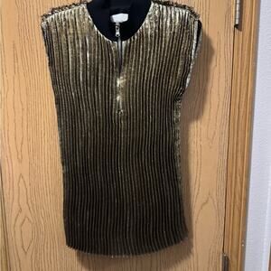 Gold Sleeveless Pleated Top 37 Phillips Kim